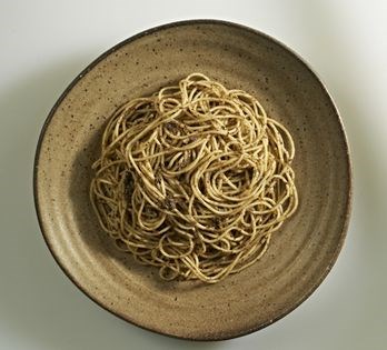 Spaghettini with black truffles (Spaghettini all nursina)