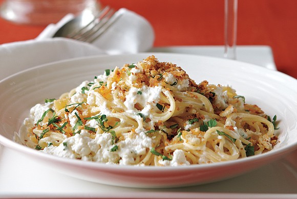 Spaghettini with homemade ricotta & herbs