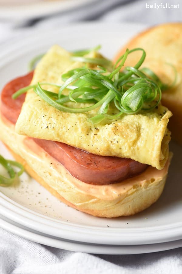 Spam breakfast sandwich