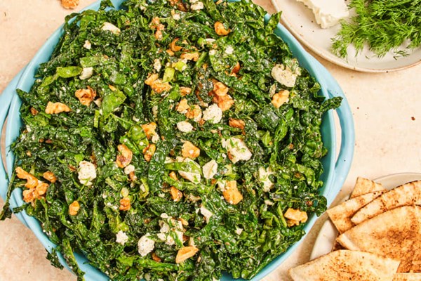 Spanakopita kale salad