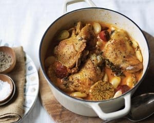 Spanish chicken with chorizo & garlic