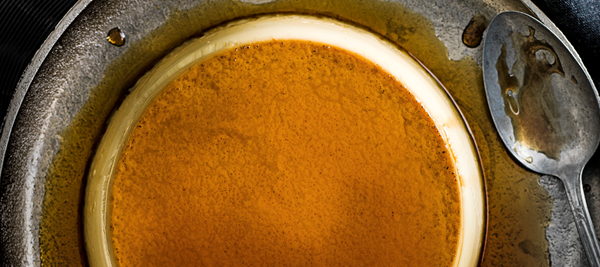 Spanish flan with orange & cinnamon