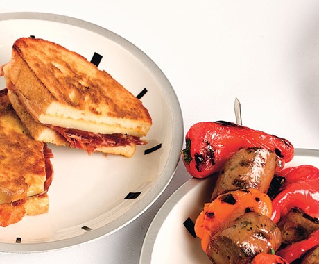 Spanish ham and cheese Monte Cristo sandwiches