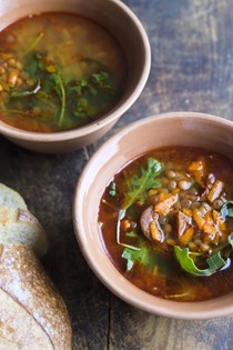 Spanish lentil and chorizo soup