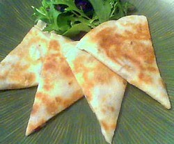 Spanish Manchego cheese and membrillo quesadillas