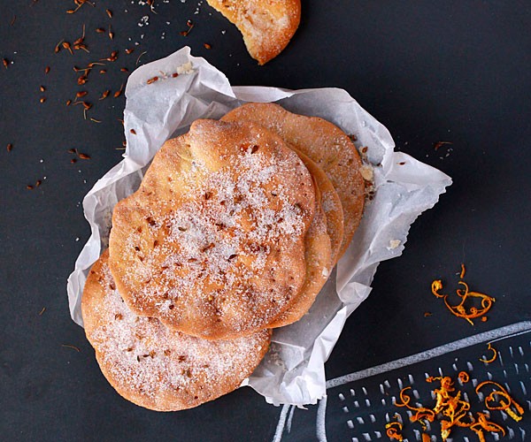 Spanish olive oil tortas with orange-blossom water and aniseeds (Tortas de aceite)