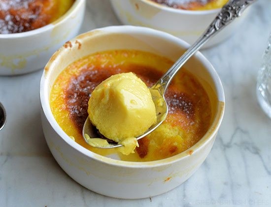 Spanish orange custard flans