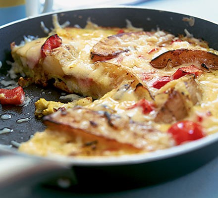 Spanish pepper and potato tortilla