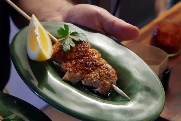 Spanish pork skewers