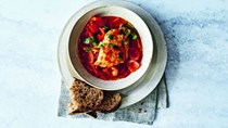Spanish red pepper stew with haddock