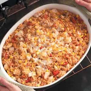 Spanish rice turkey casserole 