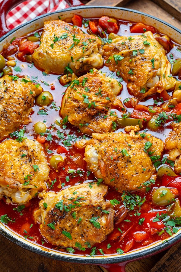 Spanish style chicken and chorizo stew