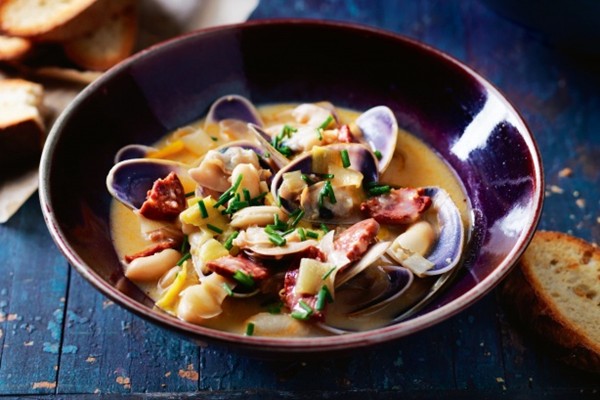 Spanish-style chorizo & pipi soup
