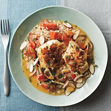 Spanish-style cod in tomato broth