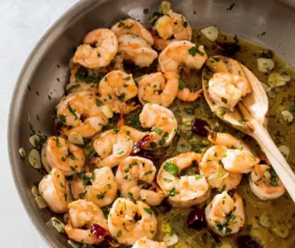 Spanish-style garlic shrimp