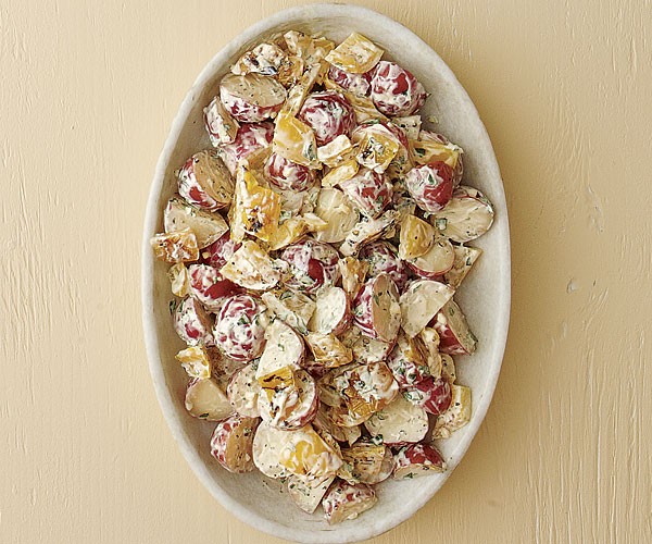 Spanish-style grilled pepper potato salad