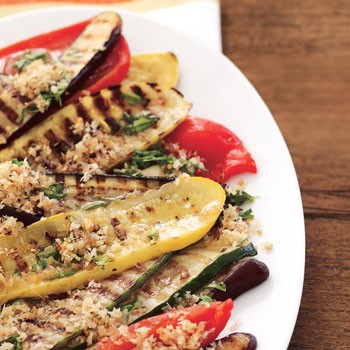 Spanish-style grilled vegetables with breadcrumb picada