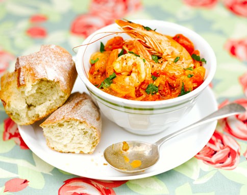 Spanish-style prawns & fennel