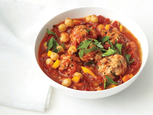 Spanish turkey meatball stew