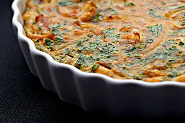 Spanish white bean tortilla with piri piri sauce