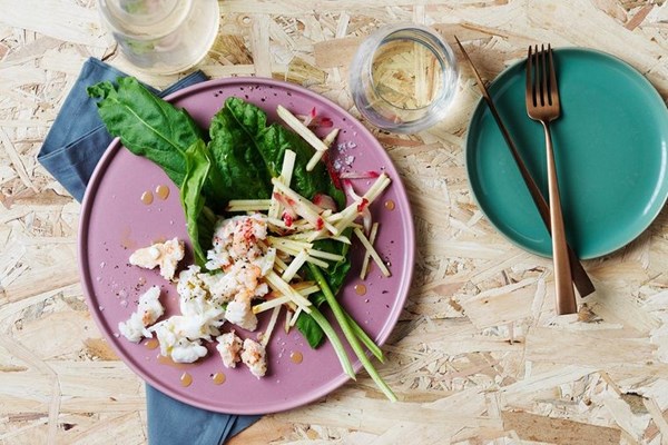 Spanner crab with Gala apple and sorrel