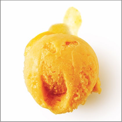Sparkling apricot sorbet