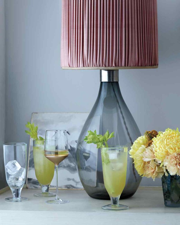 Sparkling celery gimlets