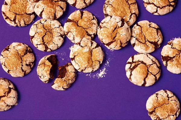 Sparkling chocolate orange crinkle cookies