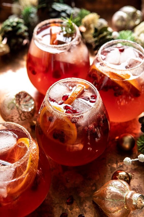 Sparkling Christmas party punch