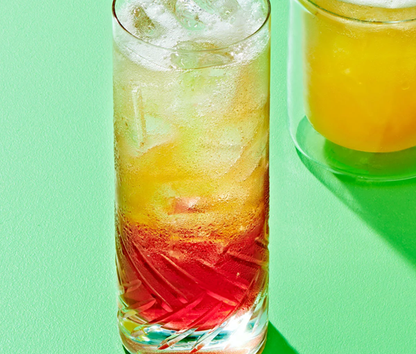 Sparkling cranberry cider mocktail