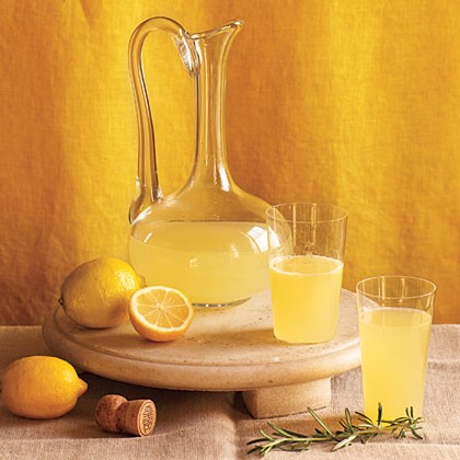 Sparkling Meyer lemon cocktail