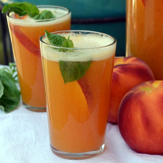 Sparkling peach punch