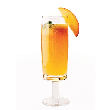Sparkling peach sangria
