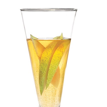 Sparkling pear cocktail