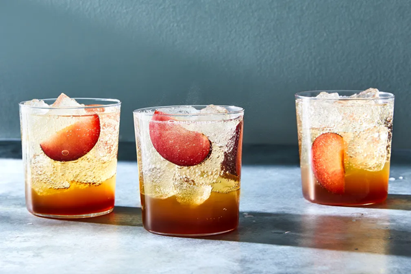 Sparkling plum switchel