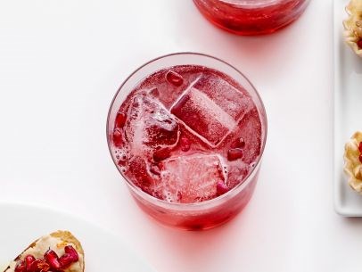 Sparkling pomegranate cocktails
