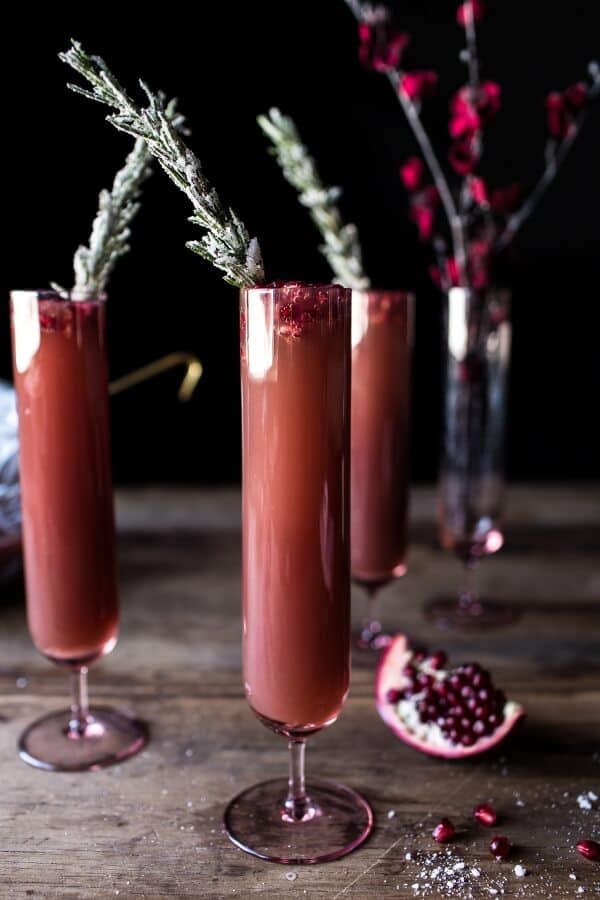Sparkling pomegranate punch
