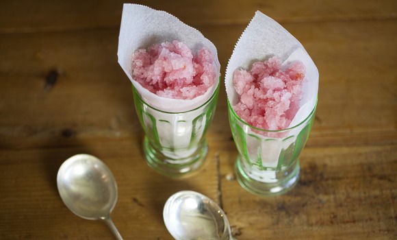 Sparkling ruby Cabernet granita