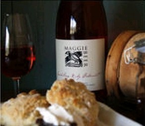 Sparkling ruby Cabernet scones