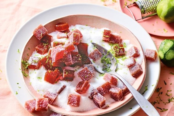 Sparkling wine and strawberry jelly