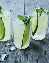 Sparkling yuzu gimlets