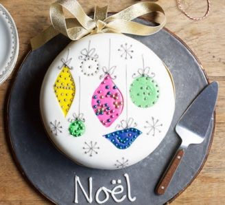 Sparkly bauble cake