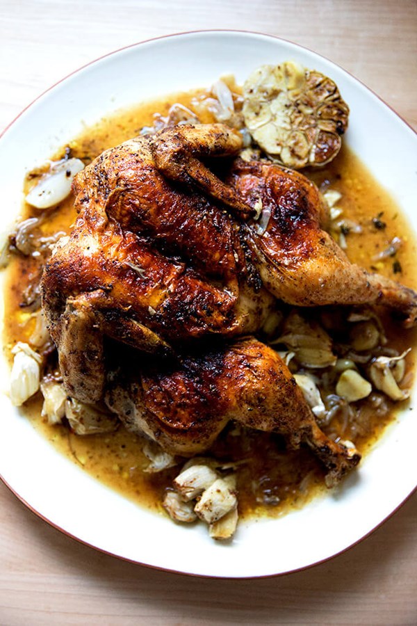 Spatchcock chicken with za’atar & lemon