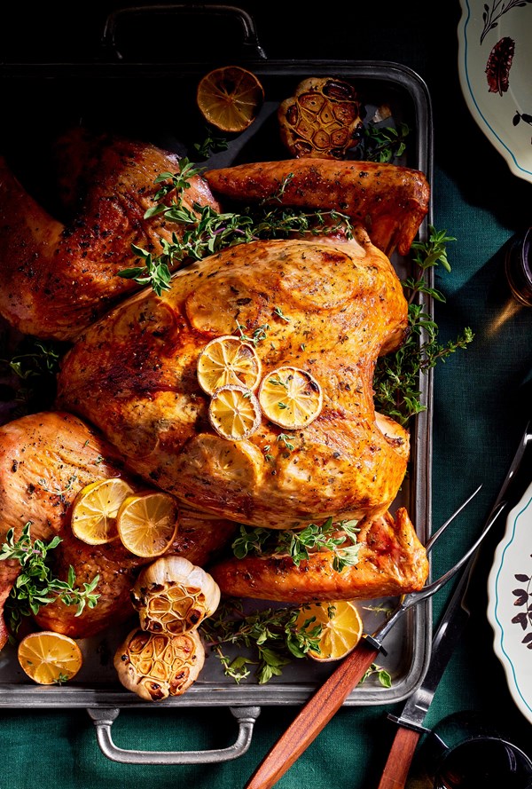 Spatchcock Mediterranean turkey