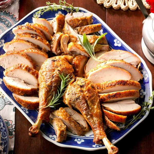 Spatchcocked herb-roasted turkey