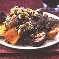 Spatchcocked partridge with Moroccan spices and roasted root vegetables