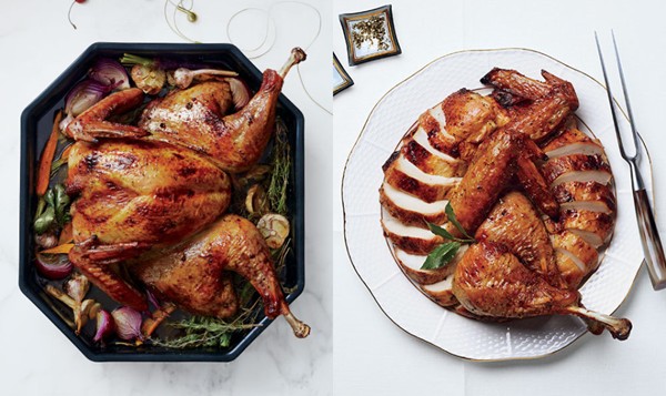 Spatchcocked turkey with anise and orange