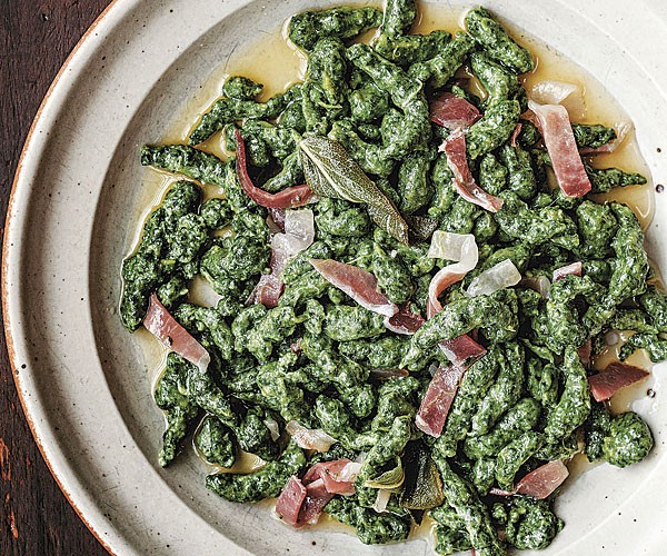 Spätzli with sage and speck