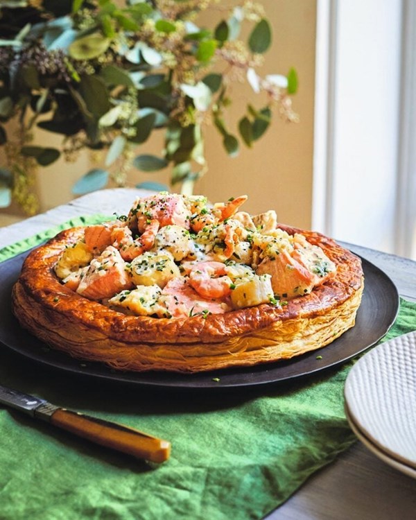 Spectacular seafood vol-au-vent