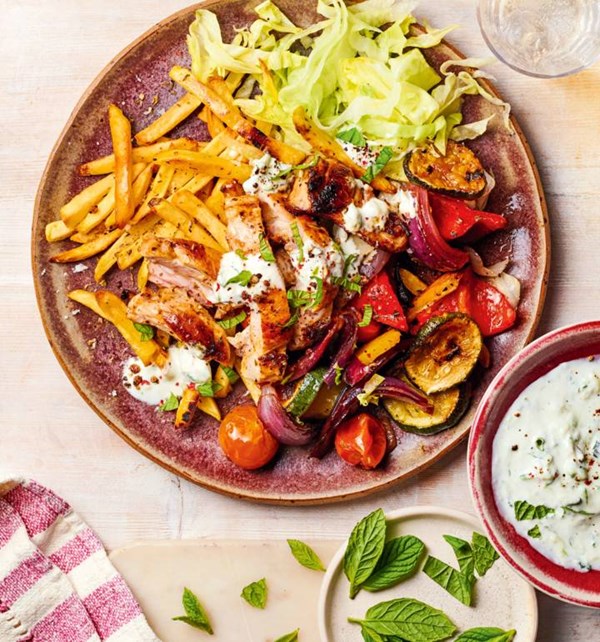 Speedy chicken souvlaki